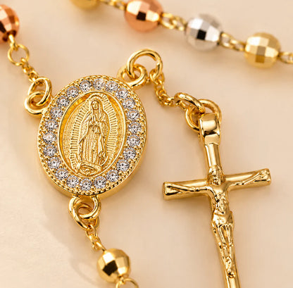 Pulsera Rosario • Acabado Tricolor Premium